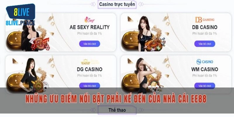 EE88 – Nền Tảng Giải Trí Đổi Thưởng Trực Tuyến Đỉnh Cao